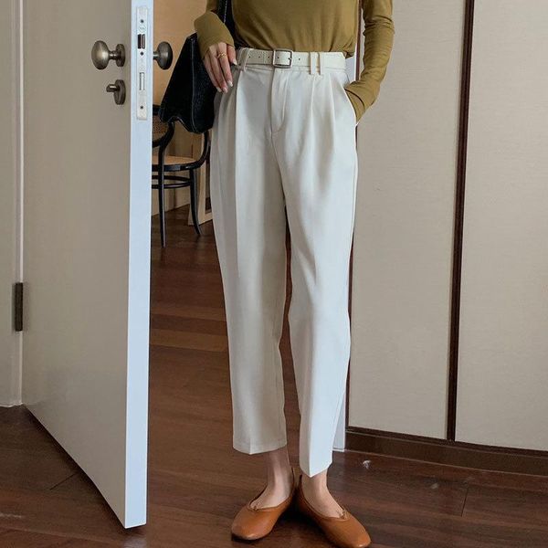 women's pants & capris casual high waist loose small leg for women spring autumn female ankle-length white suits ladies long trousers, Black;white
women's pants & capris casual high waist loose small leg for women spring autumn female ankle-length white suits ladies long trousers, Black;white