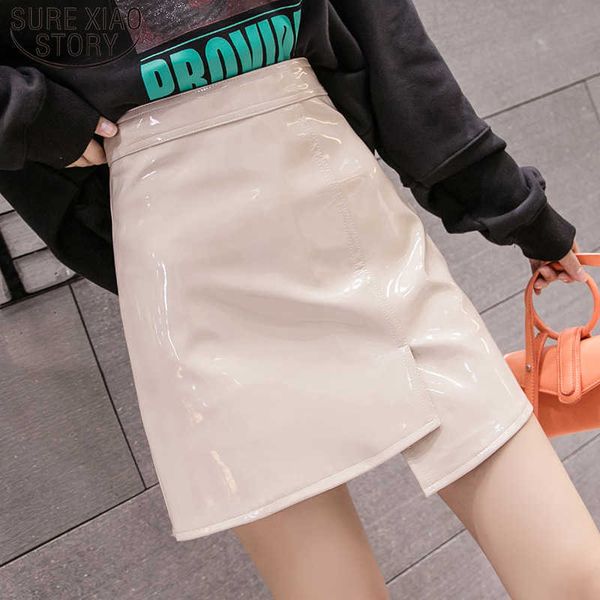 high waist irregular a-shaped skirt women autumn winter leather skirt pu bright leather short skirt mini skirts 7393 50 210527, Black
high waist irregular a-shaped skirt women autumn winter leather skirt pu bright leather short skirt mini skirts 7393 50 210527, Black