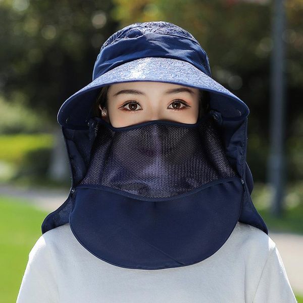 wide brim hats hat female sun sunscreen beach fashion big edge face folding uv summer veil wuman travel in working, Blue;gray
wide brim hats hat female sun sunscreen beach fashion big edge face folding uv summer veil wuman travel in working, Blue;gray
