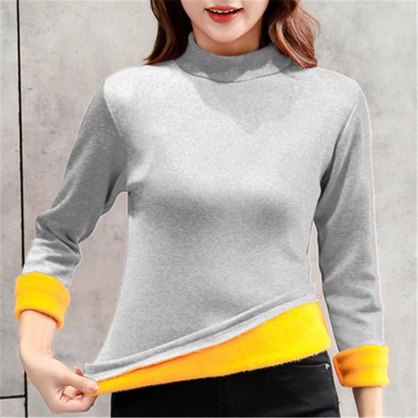 women's blouses & shirts thick warm winter basic shirt women long sleeve tee female bodysuit ladies pullover clothing, White
women's blouses & shirts thick warm winter basic shirt women long sleeve tee female bodysuit ladies pullover clothing, White