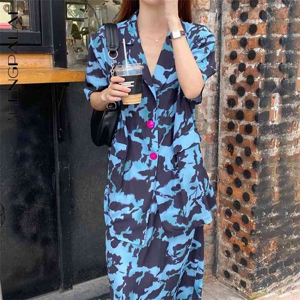 shengpllae chic lapel two button short sleeve shirt and high waist printed skirt piece sets for women in summer 5c697 210427, White
shengpllae chic lapel two button short sleeve shirt and high waist printed skirt piece sets for women in summer 5c697 210427, White