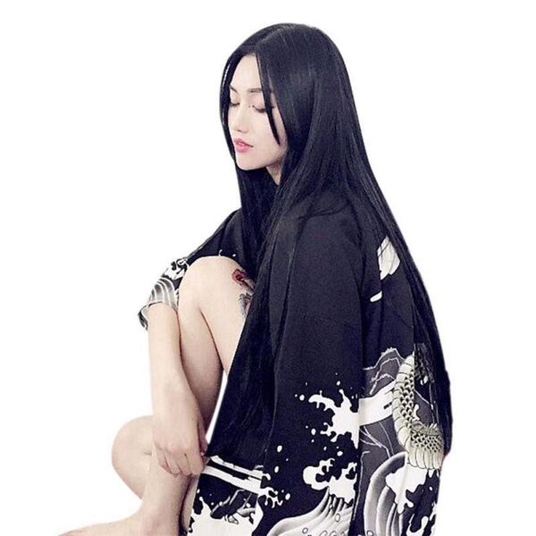 women womens shirt japanese harajuku style waves and wind dragon kimono print chiffon blouses amp shirts, White
women womens shirt japanese harajuku style waves and wind dragon kimono print chiffon blouses amp shirts, White