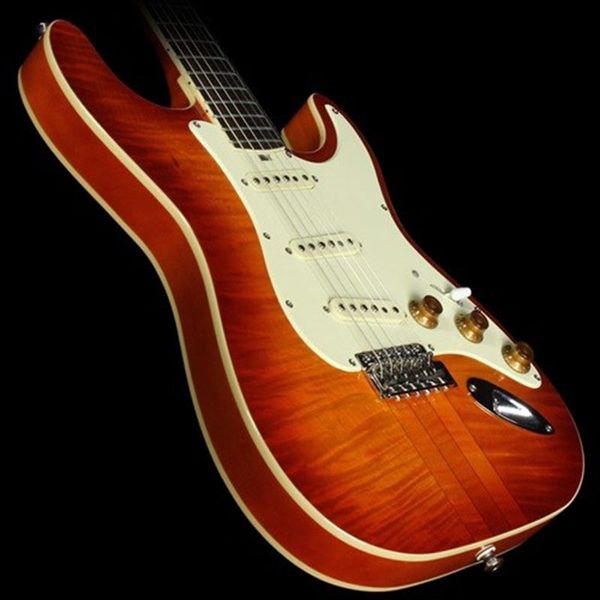 custom shop hamiltone cherry sunburst srv number one electric guitar book-matched curly flame maple stevie ray vaughan pearl inlay, tremolo
custom shop hamiltone cherry sunburst srv number one electric guitar book-matched curly flame maple stevie ray vaughan pearl inlay, tremolo