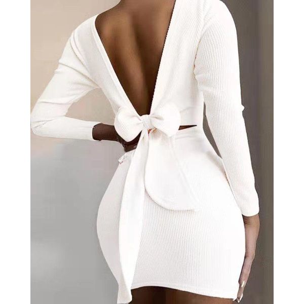 casual dresses autumn long sleeve dress women backless bowknot mini elegant party bodycon solid vestidos de mujer, Black;gray
casual dresses autumn long sleeve dress women backless bowknot mini elegant party bodycon solid vestidos de mujer, Black;gray