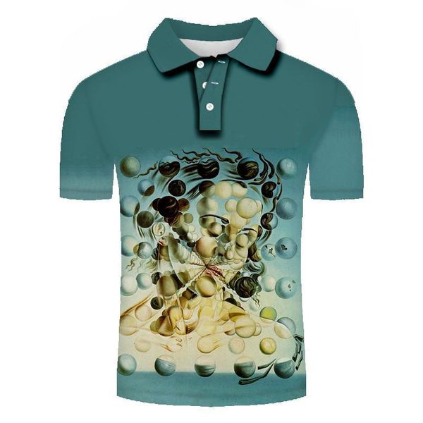 men's polos 2021 design world famous paintings 3d printing shirt art summer top, White;black
men's polos 2021 design world famous paintings 3d printing shirt art summer top, White;black