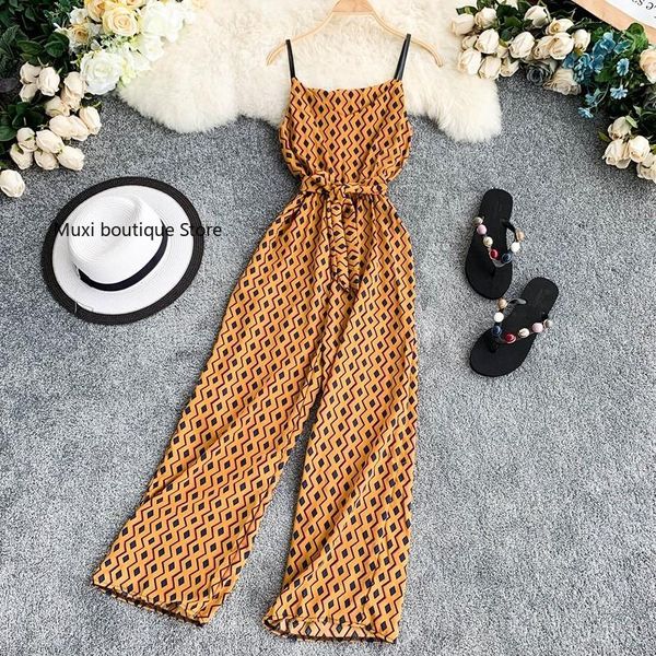 jumpsuit women holiday suspender geometric pattern chiffon print vneck sleeveless waist tie wide leg women's pants & capris, Black;white
jumpsuit women holiday suspender geometric pattern chiffon print vneck sleeveless waist tie wide leg women's pants & capris, Black;white