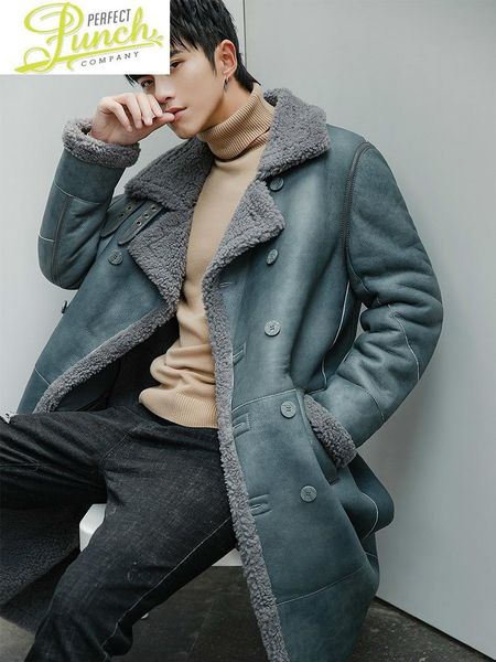 men's leather & faux genuine 2021 winter long real fur mens shearling jacket sheepskin coat for men veste cuir homme 18158, Black
men's leather & faux genuine 2021 winter long real fur mens shearling jacket sheepskin coat for men veste cuir homme 18158, Black