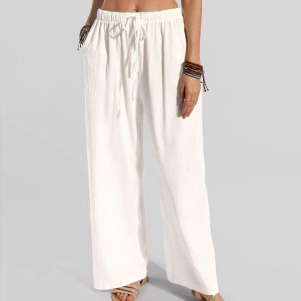 women's pants & capris 2021 fashion woman casual solid color cotton linen elastic waist drawstring long wide leg femme pantalon#f3, Black;white
women's pants & capris 2021 fashion woman casual solid color cotton linen elastic waist drawstring long wide leg femme pantalon#f3, Black;white