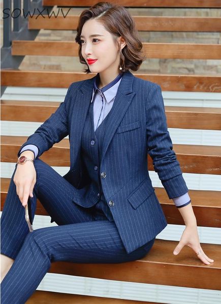 women's suits & blazers novelty striped formal women business with pants and jackets coat ladies office work wear ol styles professiona, White;black
women's suits & blazers novelty striped formal women business with pants and jackets coat ladies office work wear ol styles professiona, White;black