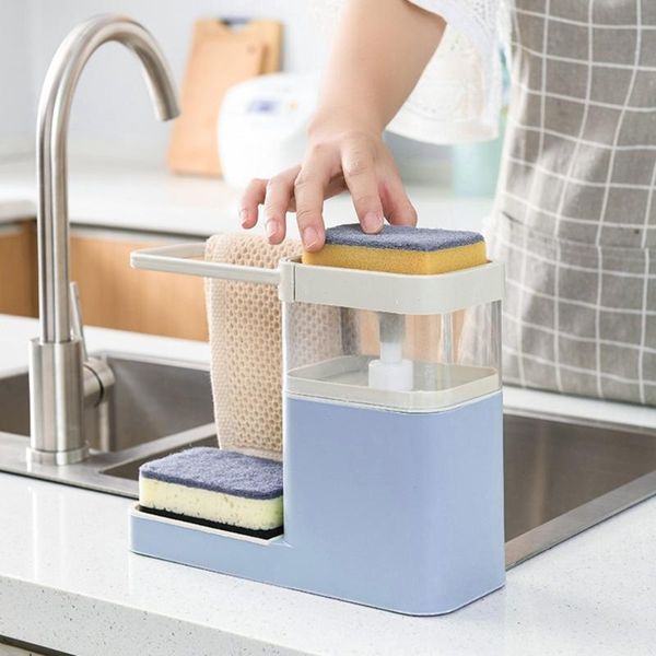 multifunctional soap pump dispenser with sponge holder dishwashing rack cleaning liquid container press organizer kitchen storage & organiza
multifunctional soap pump dispenser with sponge holder dishwashing rack cleaning liquid container press organizer kitchen storage & organiza