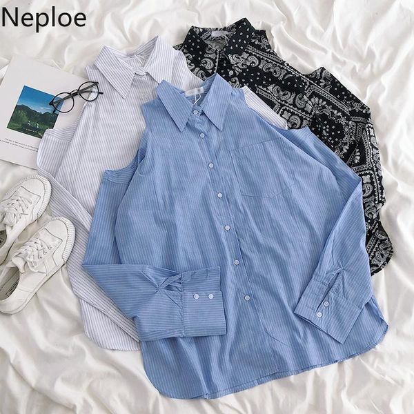 women's blouses & shirts neploe vintage printing women blouse korean long sleeve strapless causal 2021 summer suncreen blusas femme 4c, White
women's blouses & shirts neploe vintage printing women blouse korean long sleeve strapless causal 2021 summer suncreen blusas femme 4c, White