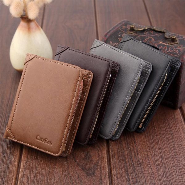 wallets short retro men's wallet solid color frosted card holder hasp money clip multi-card zipper letter coin purse factory sales, Red;black 
wallets short retro men's wallet solid color frosted card holder hasp money clip multi-card zipper letter coin purse factory sales, Red;black