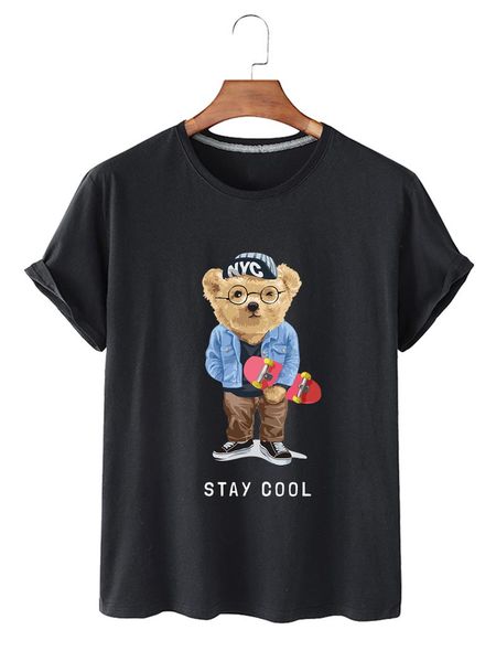 tees funny bear pattern printing breathable oversized pure cotton round neck short sleeve t-shirt basic women's, White
tees funny bear pattern printing breathable oversized pure cotton round neck short sleeve t-shirt basic women's, White