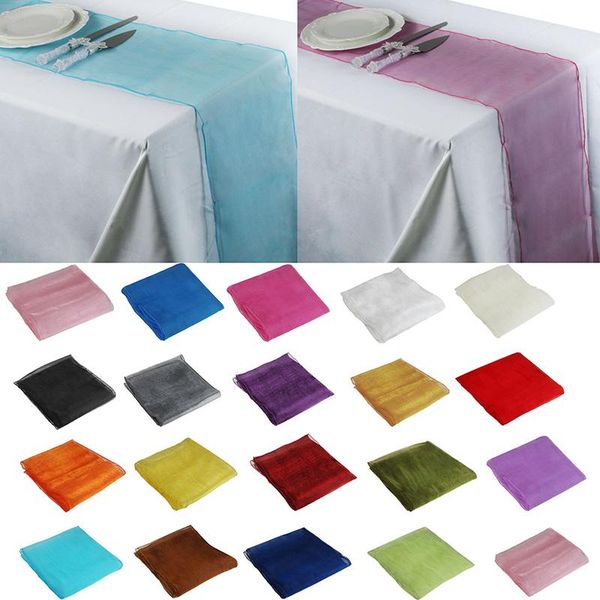 table cloth 1pc 30x275cm sheer organza fabric runner flag chiar 18 colors for wedding party banquet decoration supplies
table cloth 1pc 30x275cm sheer organza fabric runner flag chiar 18 colors for wedding party banquet decoration supplies