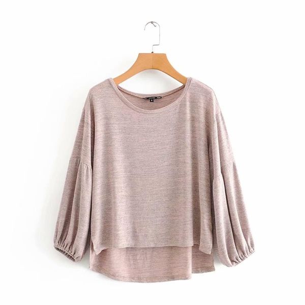 women's sweaters 2021 spring round collar pure color loose wild irregular split hem thin sleeve lantern sweater, White;black
women's sweaters 2021 spring round collar pure color loose wild irregular split hem thin sleeve lantern sweater, White;black