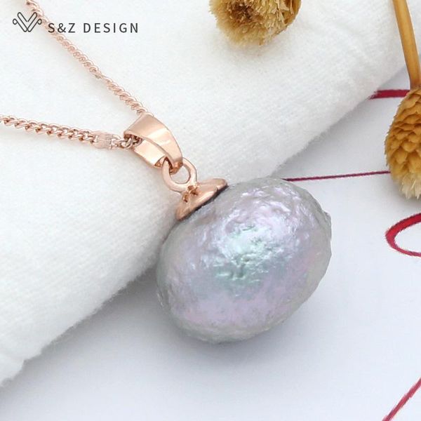 s&z design 2021 elegant trendy colorful imitation bread pearl pendant necklace for women wedding fashion 585 rose gold jewelry necklaces, Silver
s&z design 2021 elegant trendy colorful imitation bread pearl pendant necklace for women wedding fashion 585 rose gold jewelry necklaces, Silver