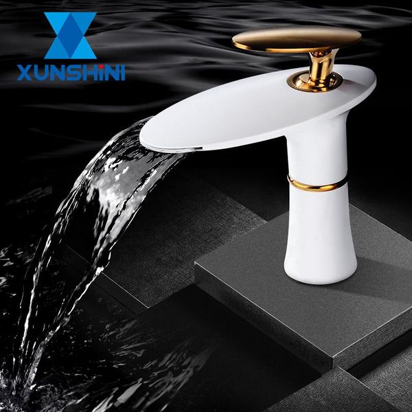 bathroom sink faucets xunshini waterfall basin brass white/black flying saucer low faucet deck mounted cold mixer taps
bathroom sink faucets xunshini waterfall basin brass white/black flying saucer low faucet deck mounted cold mixer taps