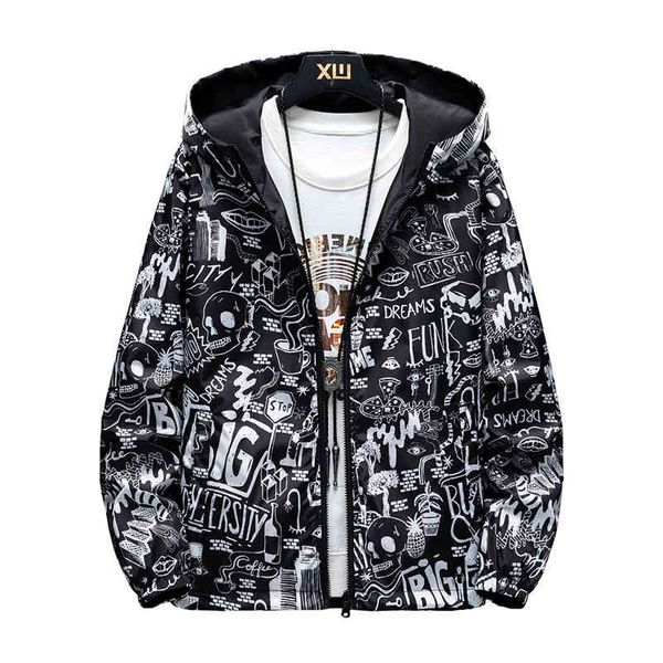 2021 strewear graffiti printed fashion reversible et men thin hooded ets windbreakers clothing plus size m-5xl, Black
2021 strewear graffiti printed fashion reversible et men thin hooded ets windbreakers clothing plus size m-5xl, Black