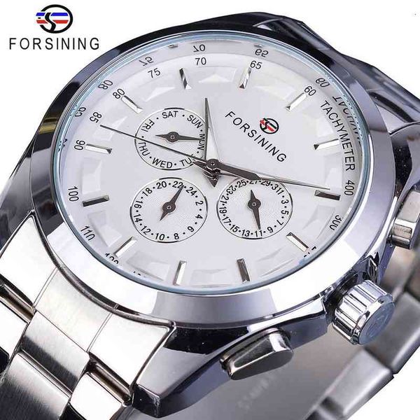 male refining sier mechanical white clock 3-sub iron curtain lighting hands date rustless steel band man business sport montre homme, Slivery;brown
male refining sier mechanical white clock 3-sub iron curtain lighting hands date rustless steel band man business sport montre homme, Slivery;brown