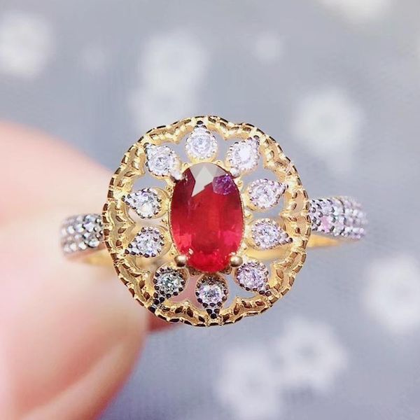 cluster rings per jewelry natural real ruby or emerald flower ring 0.6ct gemstone 925 sterling silver for men women q204266, Golden;silver
cluster rings per jewelry natural real ruby or emerald flower ring 0.6ct gemstone 925 sterling silver for men women q204266, Golden;silver