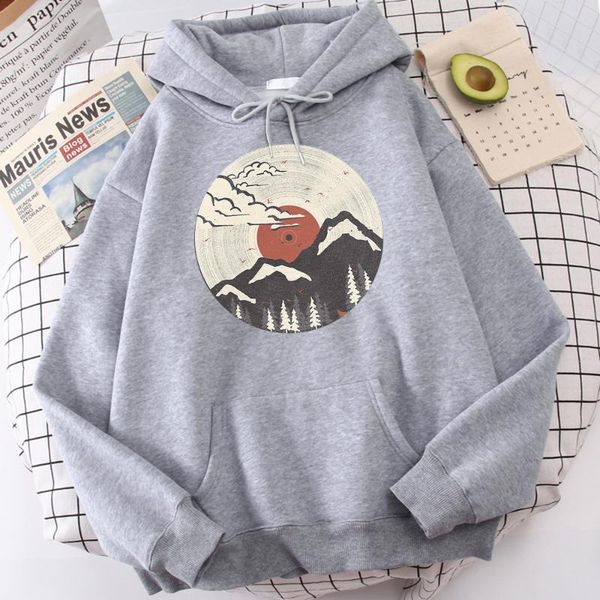 men's hoodies & sweatshirts mountain sunset japanese style simple printing hooded loose winter comfortable sportwear warm casual 2021 m, Black 
men's hoodies & sweatshirts mountain sunset japanese style simple printing hooded loose winter comfortable sportwear warm casual 2021 m, Black