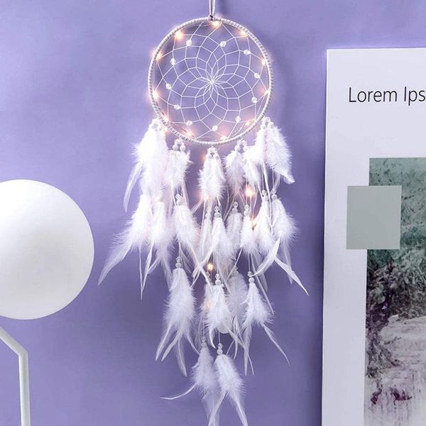 decorative objects & figurines fancy dream catcher with led string hollow hoop heart shape pendant feathers handmade night light wall hangin
decorative objects & figurines fancy dream catcher with led string hollow hoop heart shape pendant feathers handmade night light wall hangin