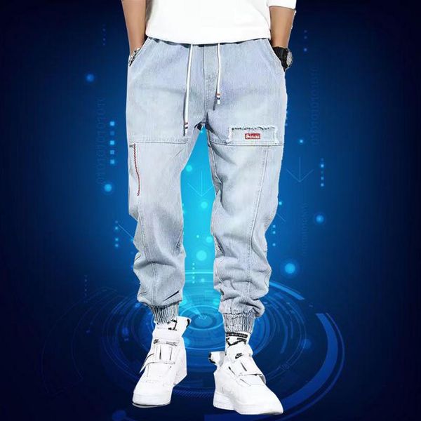 men's jeans streetwear 2021 fashion hip hop cargo pants elastic harun joggers in oversized s to 5xl, Blue
men's jeans streetwear 2021 fashion hip hop cargo pants elastic harun joggers in oversized s to 5xl, Blue