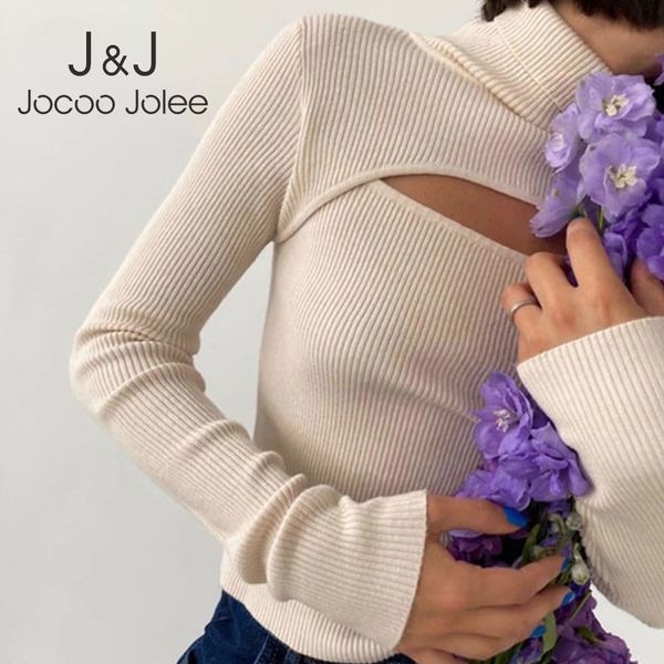 jocoo jolee women spring autumn hollow turtleneck screw thread solid slim knit long sleeve t-shirt casual elegant 210518, White
jocoo jolee women spring autumn hollow turtleneck screw thread solid slim knit long sleeve t-shirt casual elegant 210518, White