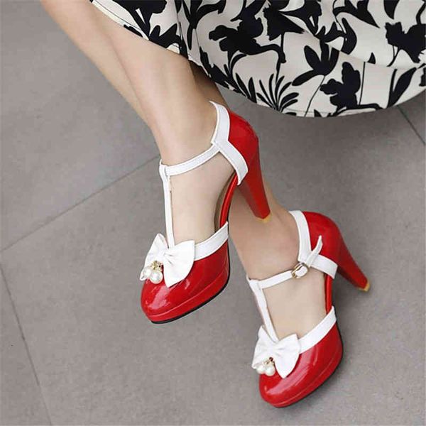 dress shoes pxelena 6 candy color mary janes lolita t strap women patent leather bow knot pearls high heels wedding pumps 34-45 ltdm, Black
dress shoes pxelena 6 candy color mary janes lolita t strap women patent leather bow knot pearls high heels wedding pumps 34-45 ltdm, Black