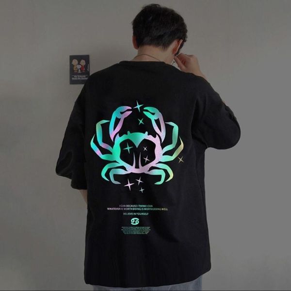 men's t-shirts summer reflective t shirt streetwear casual japan hip hop funny loose men white harajuku high street tee, White;black
men's t-shirts summer reflective t shirt streetwear casual japan hip hop funny loose men white harajuku high street tee, White;black