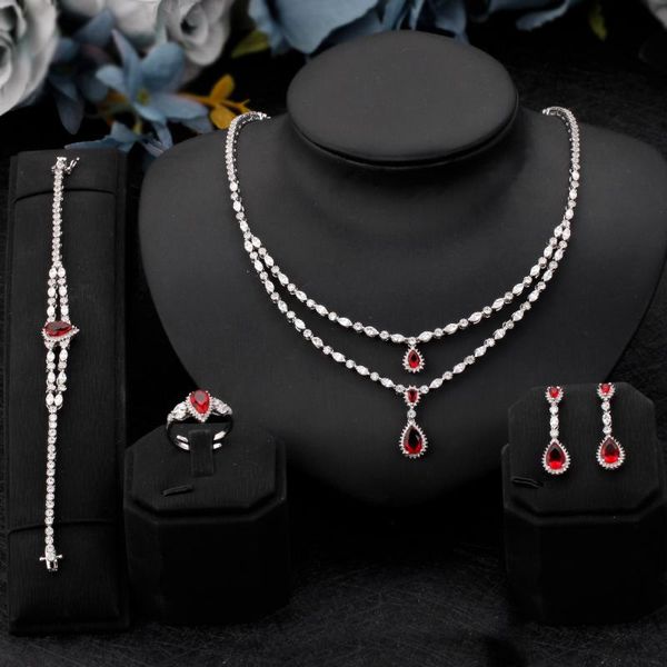 earrings & necklace women fashion jewelry set cubic zirconia lover gift dubai bridal ring accessories for wedding, Silver
earrings & necklace women fashion jewelry set cubic zirconia lover gift dubai bridal ring accessories for wedding, Silver