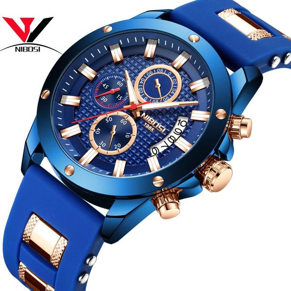 wristwatches nibosi chronograph watch men's sports quartz silicone strap casual military, Slivery;brown
wristwatches nibosi chronograph watch men's sports quartz silicone strap casual military, Slivery;brown