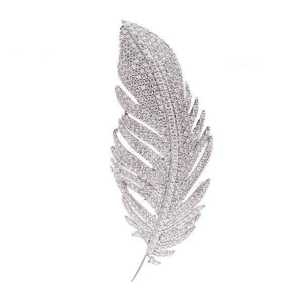 pins, brooches fashion feather brooch pin silver color wedding jewelry women rhinestone crystal leaf sweater coat accessories zk40, Gray
pins, brooches fashion feather brooch pin silver color wedding jewelry women rhinestone crystal leaf sweater coat accessories zk40, Gray