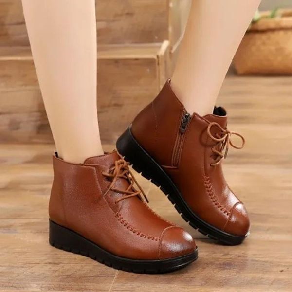 boots 2021 fashion leather for womens winter furry wram velvet shoes ladies british ankle woman shoe, Black
boots 2021 fashion leather for womens winter furry wram velvet shoes ladies british ankle woman shoe, Black