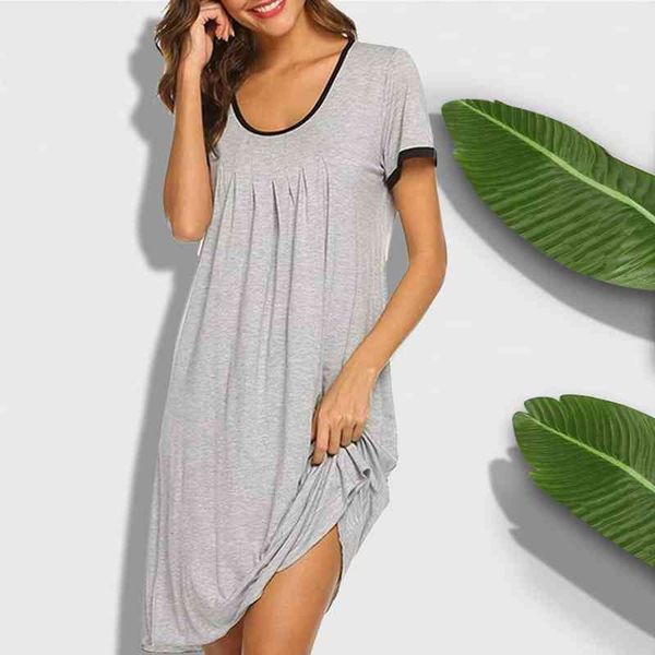 nightgowns fashion robe de nuit womens sleepwears casual solid nightdress pleated round neck summer short sleeve nightwear vestido mujer, Black;red
nightgowns fashion robe de nuit womens sleepwears casual solid nightdress pleated round neck summer short sleeve nightwear vestido mujer, Black;red