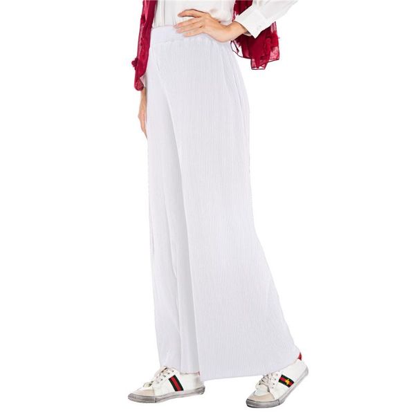 muslim fashion trousers 2021 simplicity polyester large size solid color urban leisure style pleated wide leg pants women's & capris, Black;white
muslim fashion trousers 2021 simplicity polyester large size solid color urban leisure style pleated wide leg pants women's & capris, Black;white