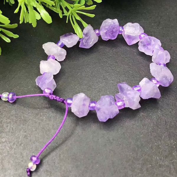 irregular natural purple crystal stone strands beaded bracelets original style for women girl party decor energy jewelry, Black
irregular natural purple crystal stone strands beaded bracelets original style for women girl party decor energy jewelry, Black