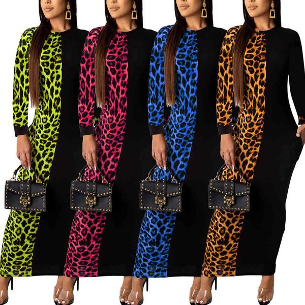 elegant color contrast female 2021 leopard print maxi sukienka bodycon long party club skinny dress, Black;gray
elegant color contrast female 2021 leopard print maxi sukienka bodycon long party club skinny dress, Black;gray