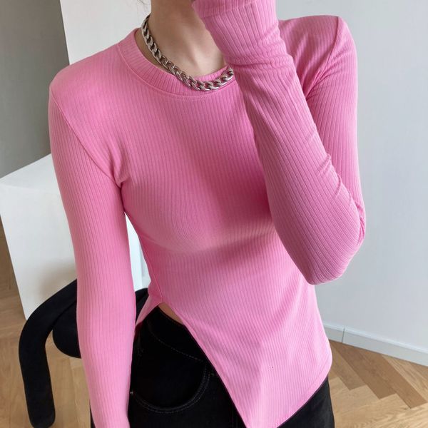women's t-shirt spring long sleeve shoulder pad t-shirt women side split slim round neck woman t-shirts good elasticity solid colo, White
women's t-shirt spring long sleeve shoulder pad t-shirt women side split slim round neck woman t-shirts good elasticity solid colo, White