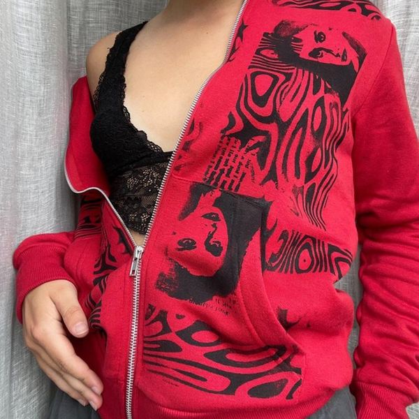 women's hoodies & sweatshirts female zip up long sleeve hoodie coat autumn winter vintage harajuku clothes printing, Black
women's hoodies & sweatshirts female zip up long sleeve hoodie coat autumn winter vintage harajuku clothes printing, Black