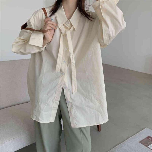 loose femme oversize solid brief spring basic casual streetwear retro all match stylish shirts clothe 210421, White
loose femme oversize solid brief spring basic casual streetwear retro all match stylish shirts clothe 210421, White