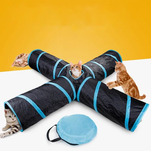 quality foldable pet cat tunnel 4 holes tube collapsible play toy indoor outdoor kitty puppy training toys cats
quality foldable pet cat tunnel 4 holes tube collapsible play toy indoor outdoor kitty puppy training toys cats