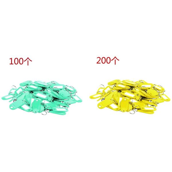 keychains 300pcs key ring tags - 100pcs green & 200pcs yellow, Silver 
keychains 300pcs key ring tags - 100pcs green & 200pcs yellow, Silver