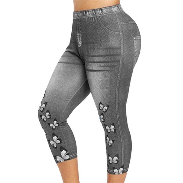 women's leggings capri summer high waist jeggings skinny butterfly printed jegging denim pants, Black
women's leggings capri summer high waist jeggings skinny butterfly printed jegging denim pants, Black