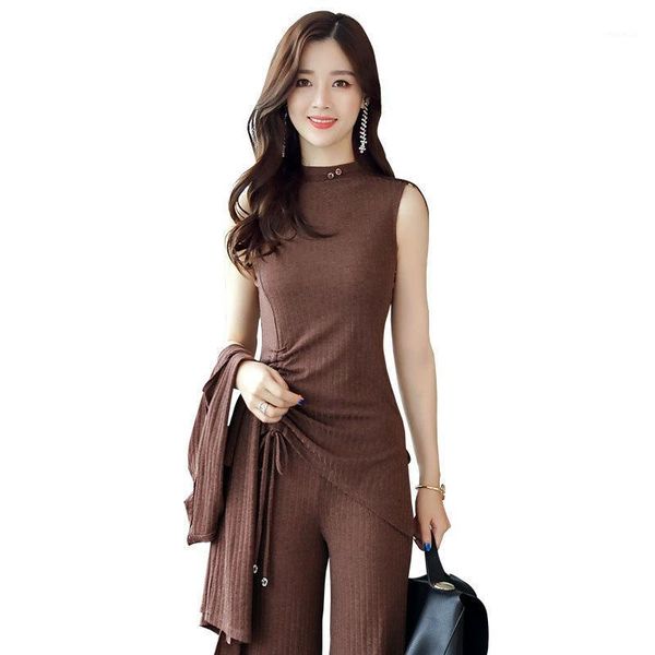 women's tracksuits 2021 spring 3 pcs set women cardigan knilong sleeve coat full length pant o neck pullovers vest style fashion sweate, Gray
women's tracksuits 2021 spring 3 pcs set women cardigan knilong sleeve coat full length pant o neck pullovers vest style fashion sweate, Gray