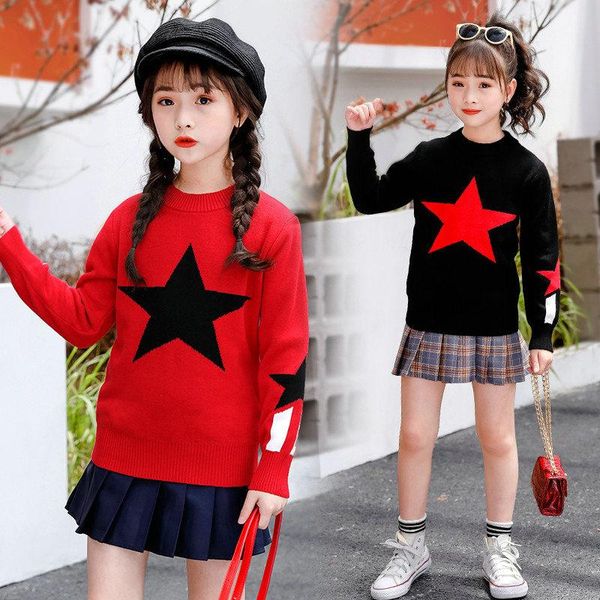 girls sweater spring winter children black red five-pointed star for fashion kids pullover sweaters clothes, Blue
girls sweater spring winter children black red five-pointed star for fashion kids pullover sweaters clothes, Blue