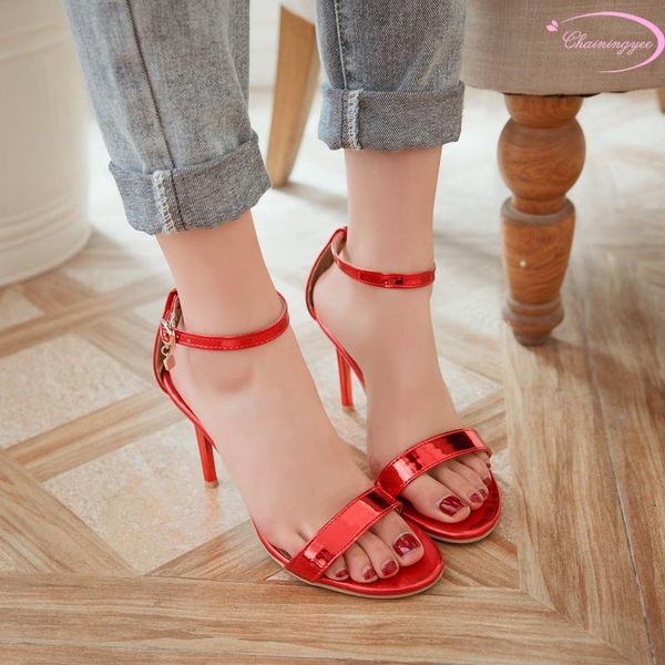 chainingyee party style summer sandals paint diamond belt buckles red gold purple silver high-heeled stilettos women's shoes, Black
chainingyee party style summer sandals paint diamond belt buckles red gold purple silver high-heeled stilettos women's shoes, Black