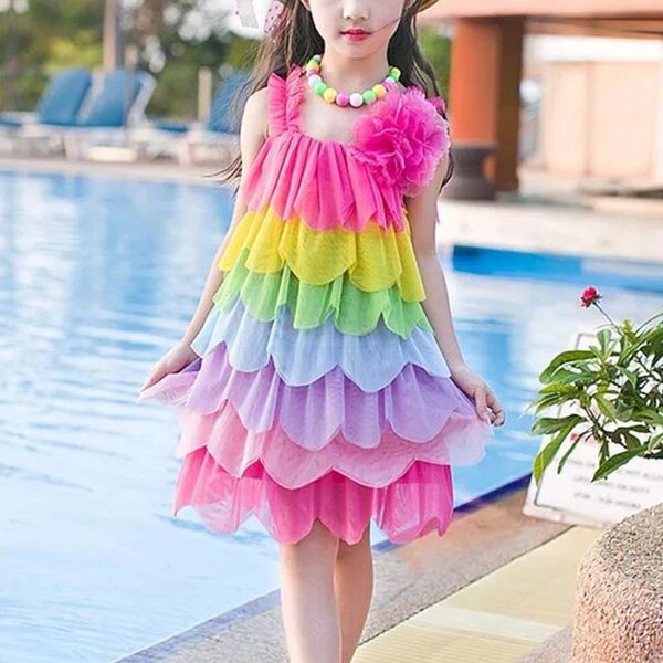 girl's dresses girl summer bohemian sling flower dress for kids princess girls clothes children casual beach sundress + necklace, Red;yellow
girl's dresses girl summer bohemian sling flower dress for kids princess girls clothes children casual beach sundress + necklace, Red;yellow