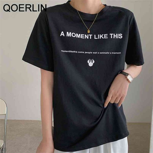 basic black white t-shirts loose printed letter short sleeve t-shirt women summer soft cotton fashion 210601
basic black white t-shirts loose printed letter short sleeve t-shirt women summer soft cotton fashion 210601