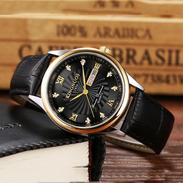 wristwatches kingnuos relogio masculino 2021 fashion mens watches diamond male clock week date men quartz-watch, Slivery;brown
wristwatches kingnuos relogio masculino 2021 fashion mens watches diamond male clock week date men quartz-watch, Slivery;brown